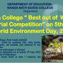 Intra College Best out of Waste competition on the occasion of World Environment Day