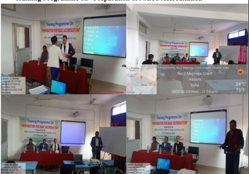 Training Programme on “Preparation of NAAC Accreditation”, 23-02-2022