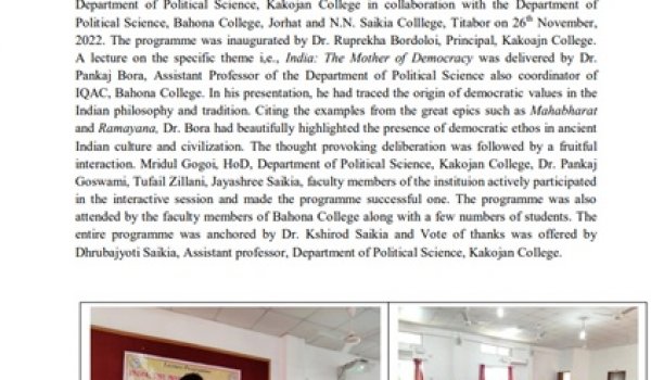 Lecture Programme on 