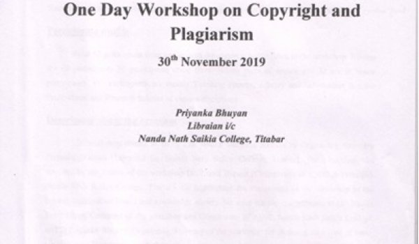 3.	One Day Workshop On 