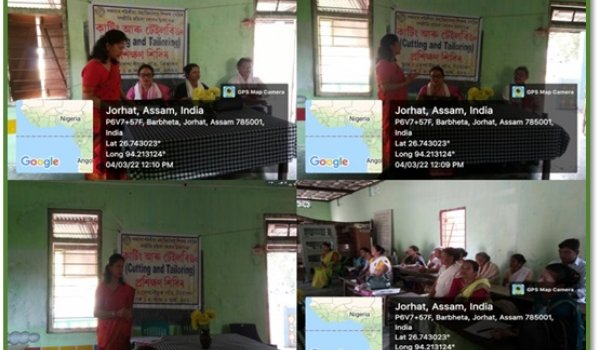 Workshop for Entrepreneurship development programme for women on “Cutting and Tailoring”