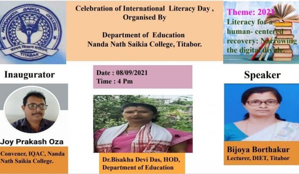 Celebration of International Literacy Day (08/09/2021)