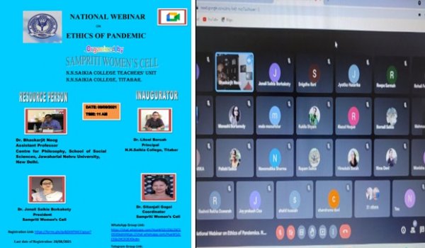 National Webinar on “Ethics of Pandemic”, 3-09-2021